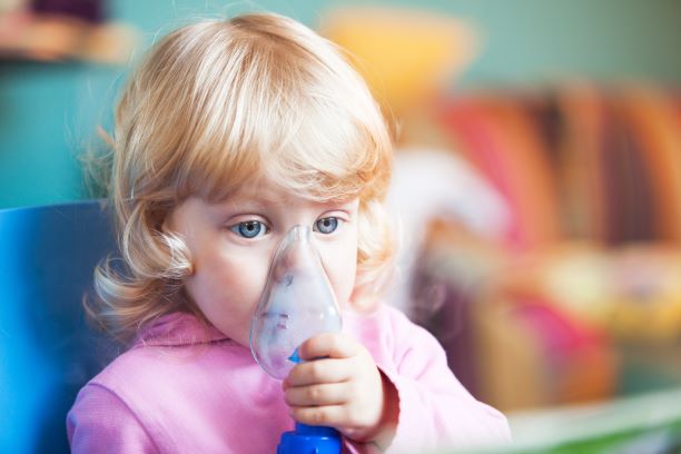 little girl with asthma assistance