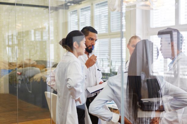Group of doctors and researchers