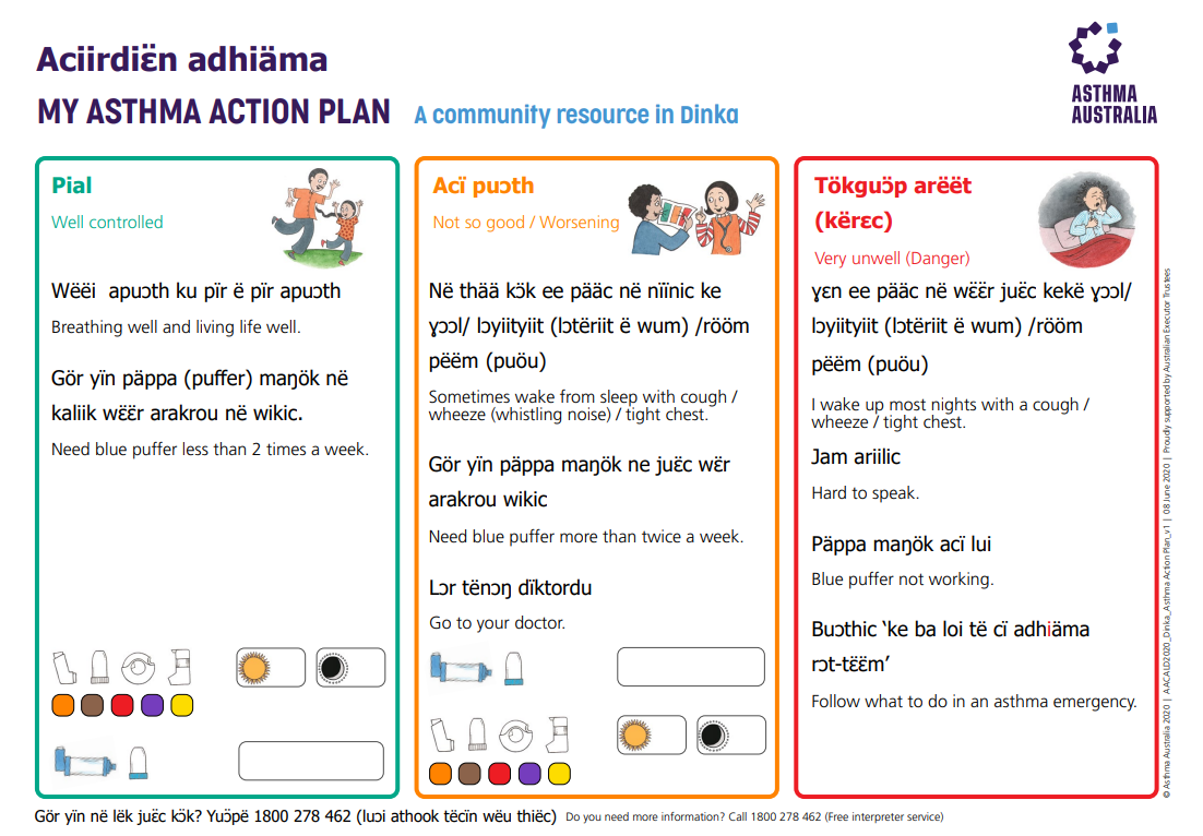 Dinka AAP Dinka: Asthma Action Plan