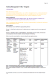 Asthma Management Policy – Sample Template