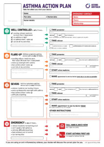 Asthma Action Plan by Asthma Australia