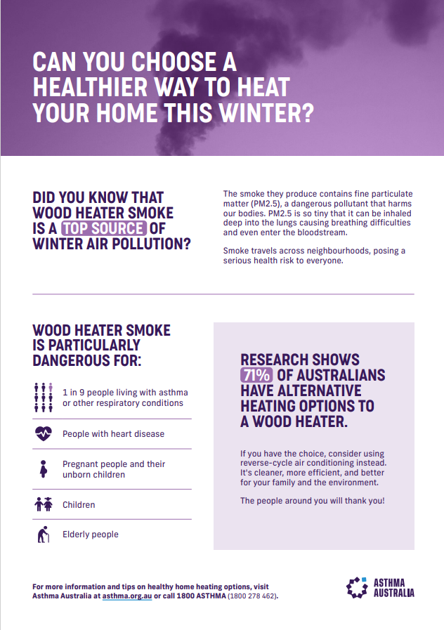 Smoke wood heaters, woodfires and bushfires Asthma Australia