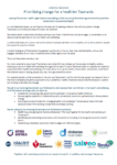 Collective Statement - Prioritising change for a healthier Tasmania