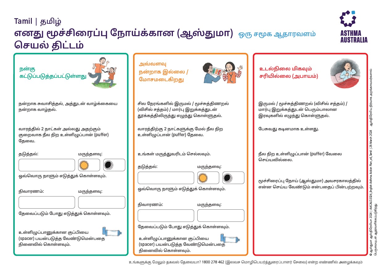 Tamil AAP Tamil: Asthma Action Plan