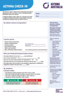 Asthma Check-In Worksheet for Asthma Management by Asthma Australia