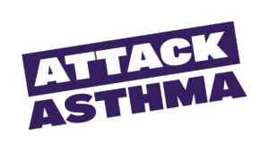 Attack Asthma Transparent Logo Purple