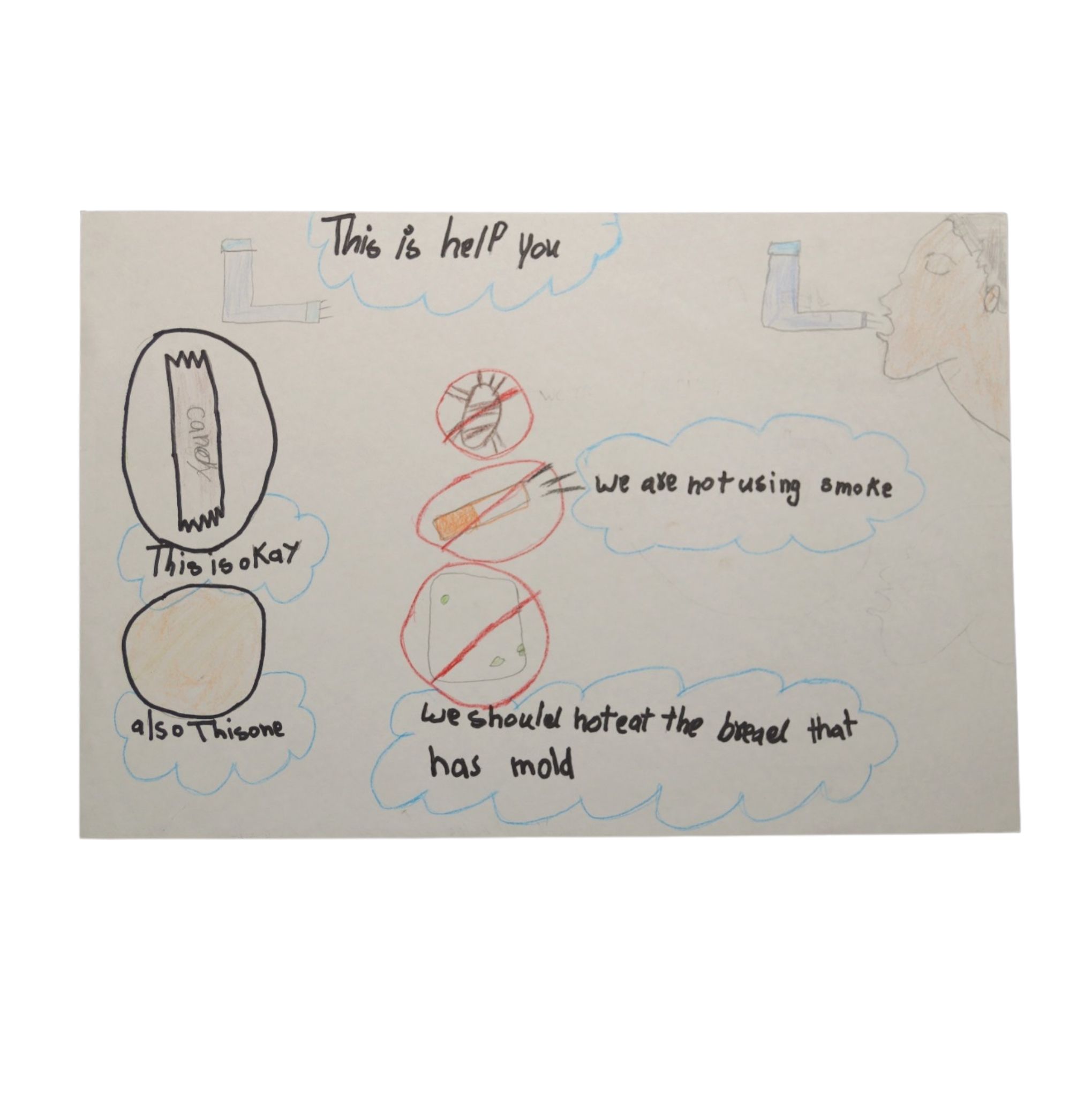 My artwork is about people who have asthma. I have shows triggers and on triggers.