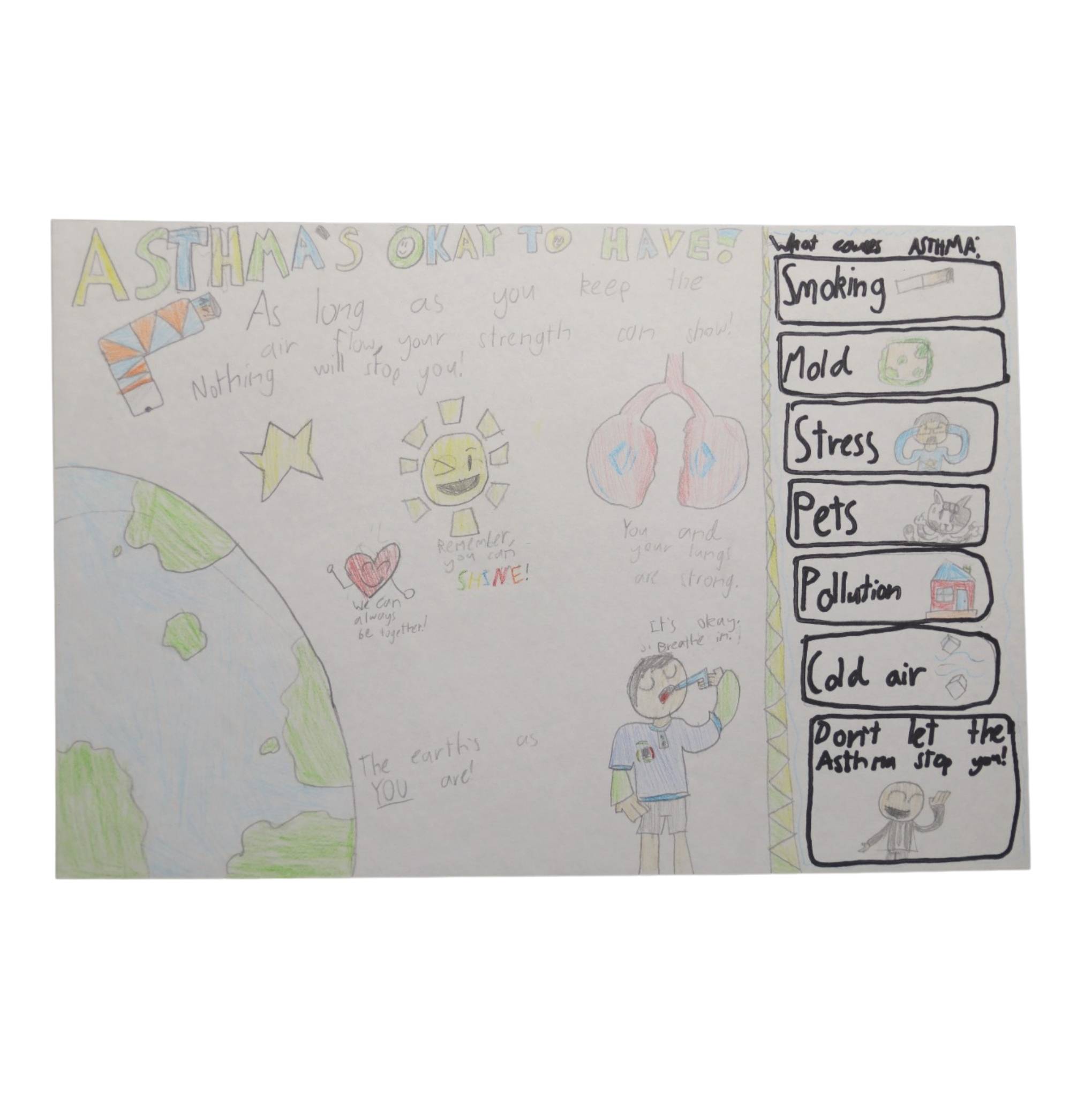 What causes asthma art work kids 