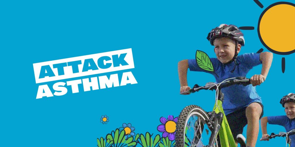 Attack Asthma boy on a bike