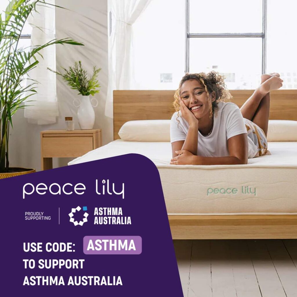 Girl Resting on a Supportive Mattress Designed to Improve Sleep for People with Asthma in Australia
