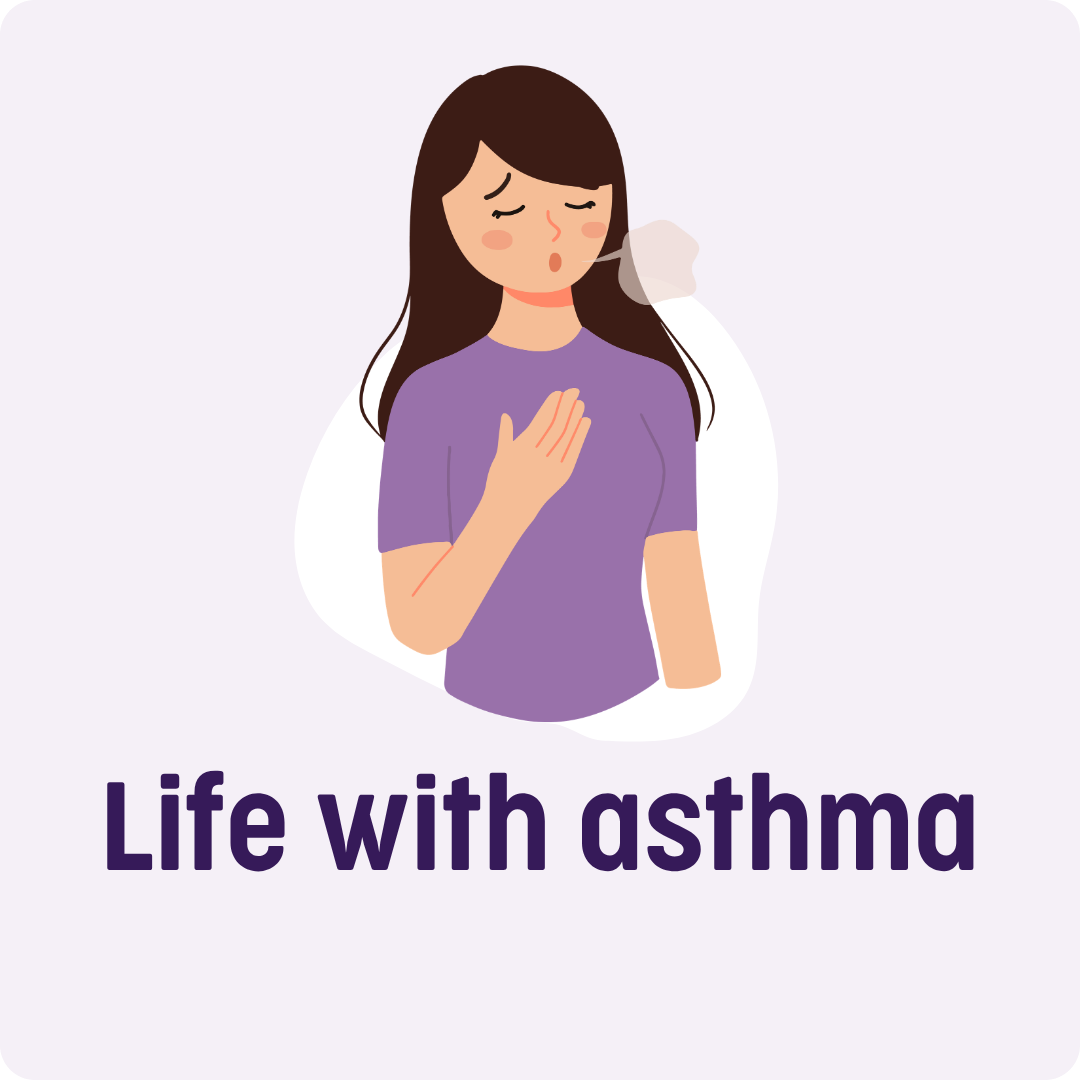 Life with asthma tile button
