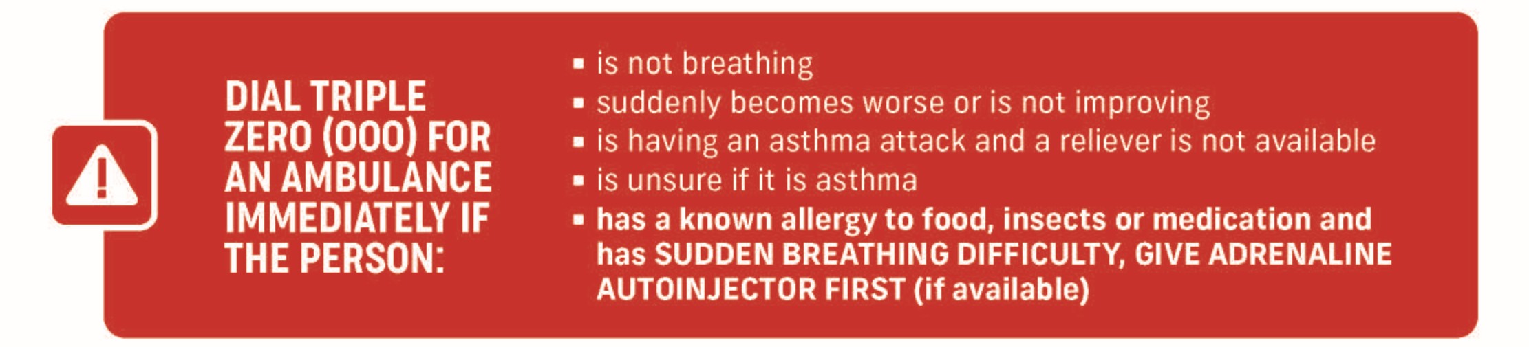 Asthma First Aid Guide from Asthma Australia